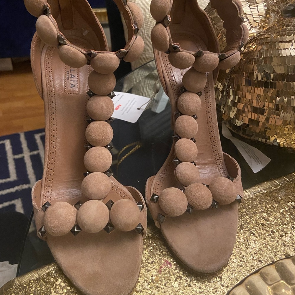 Brand new never worn Alaia sandals/heels in blush/nude